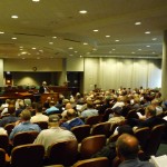Attendees listening to Paul Dyson, President of RailPAC